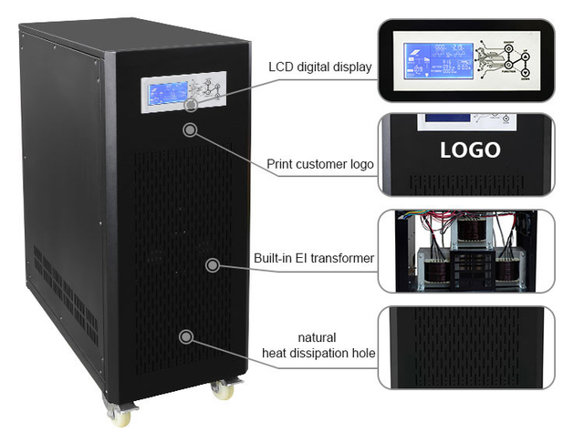 Inversor solar híbrido trifásico fuera de la red 10kVA-30kVA 48V/96V/192V