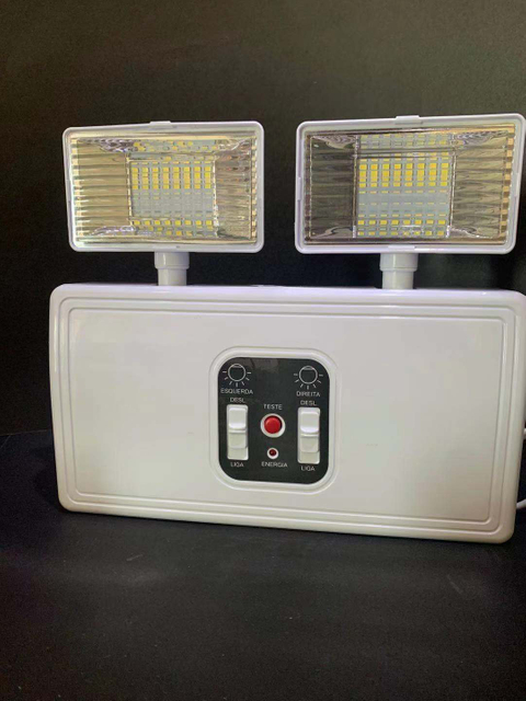 Batería recargable LED Twin Heads 2X3w Luz de emergencia