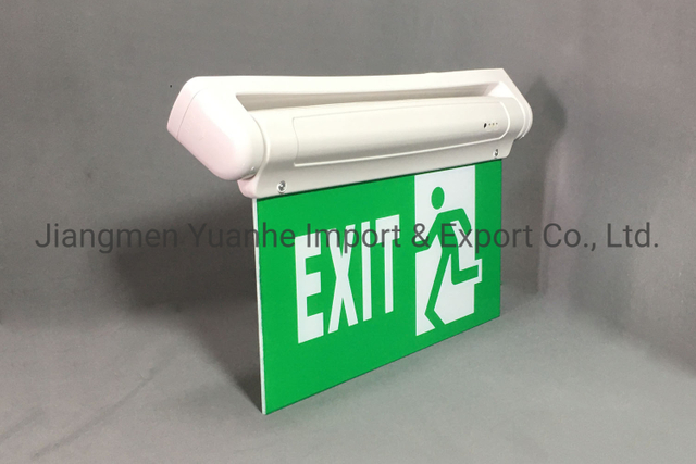 Luz LED de salida de emergencia con cabezal giratorio