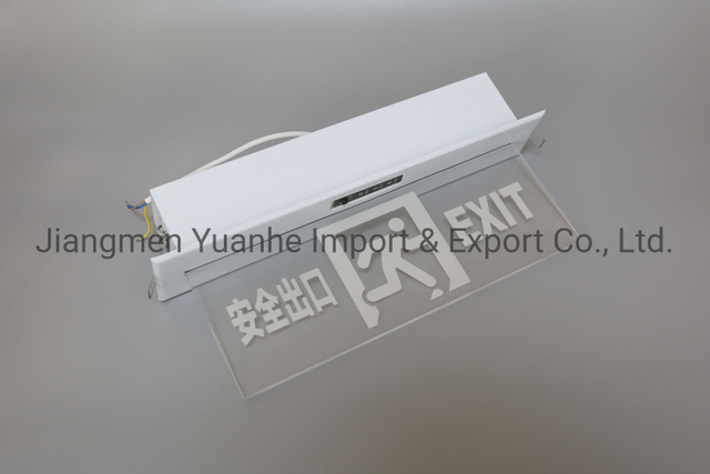 Luz de salida de emergencia LED montada en el techo transparente