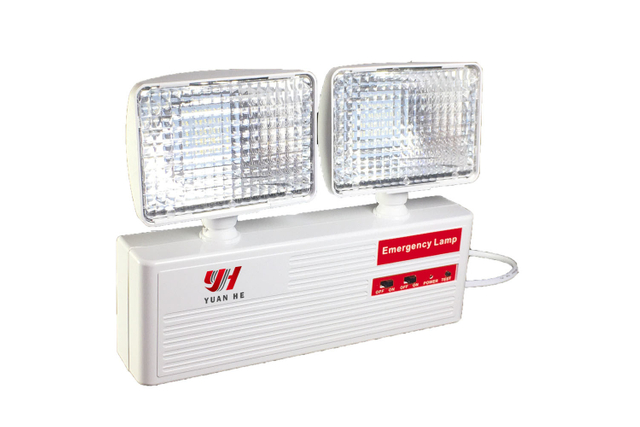Luz LED recargable de emergencia con dos cabezales