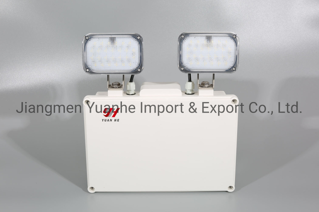 Luz de emergencia LED de doble cabeza / doble punto a prueba de agua