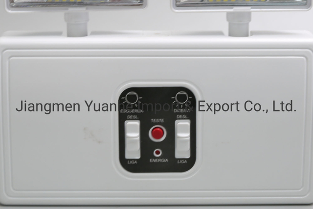 Luz de emergencia LED compacta de dos cabezales/puntos gemelos