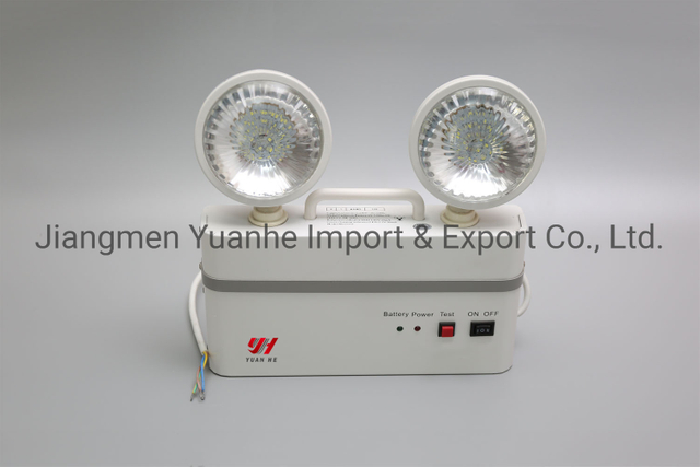 Luz de emergencia LED clásica de dos cabezales/puntos gemelos