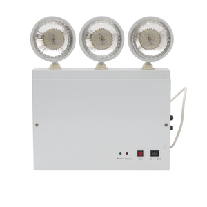 Luz LED blanca de tres cabezas de emergencia Batería de plomo ácido recargable no mantenida Luces LED de emergencia