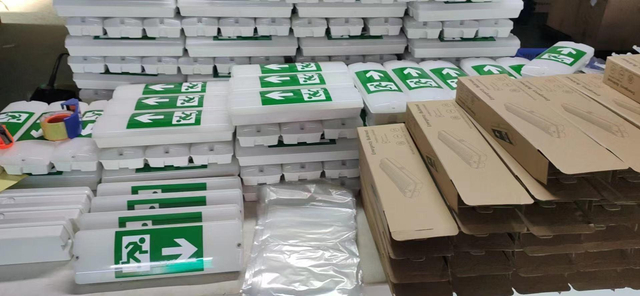 Lámpara LED de mampara de batería recargable de emergencia con pictograma para salir