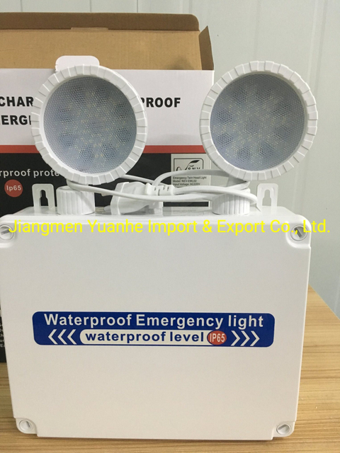 Luz LED de emergencia de dos cabezas 2X5w IP65 a prueba de agua