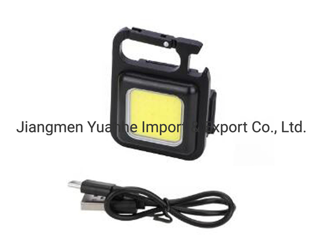 Bolsillo portátil Mini LED COB Llaveros USB Recargable Luz multifuncional para exteriores